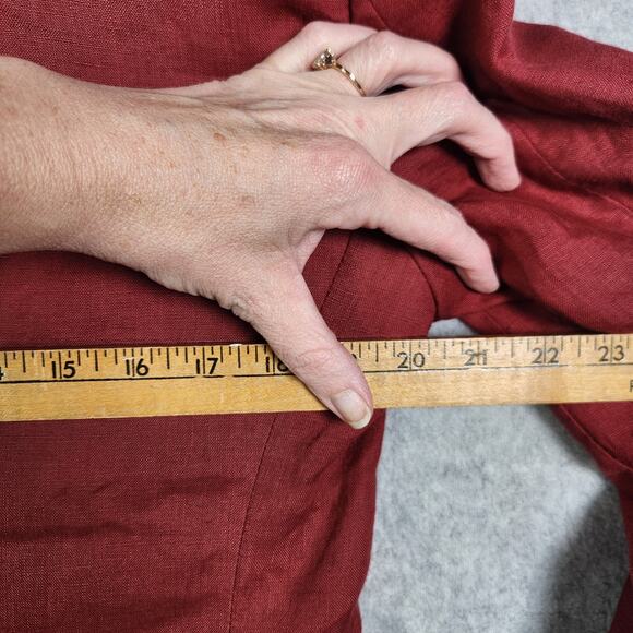 Lauren Ralph Lauren Linen Sport Coat Blazer Jacket 36R Men Preppy Rust Red Fall - Picture 13 of 15